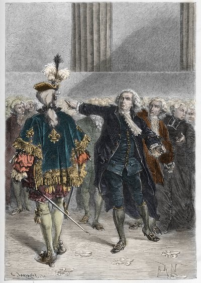 Rivoluzione francese - incontro degli stati generali il 23/06/1789: Honore Gabriel Riqueti, Conte di Mirabeau, apostrofando Henri Evrard, Marchese di Dreux Breze - Stati generali a Versailles da Anonymous Anonymous