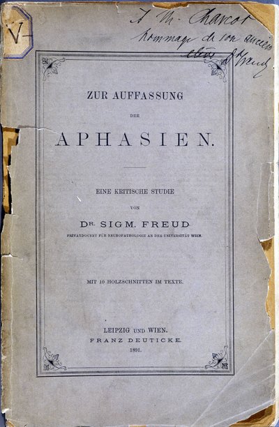 Frontespizio del libro "Zur Auffassung der Aphasien" (Sull