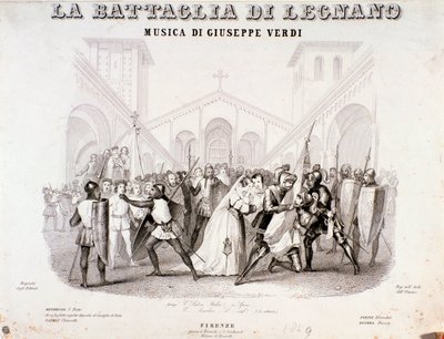 Frontespizio de La battaglia di Legnano di Giuseppe Verdi da Anonymous Anonymous