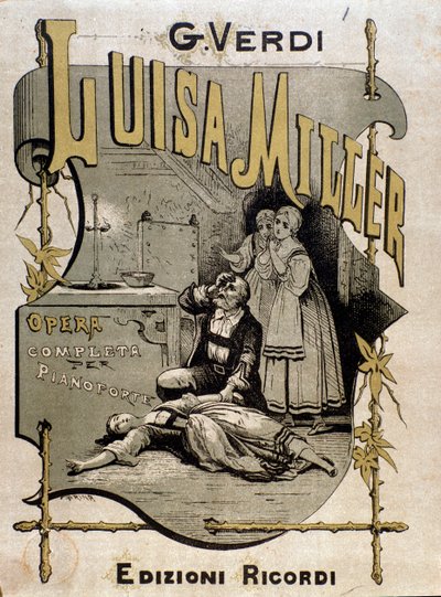 Frontespizio della partitura musicale di Luisa Miller, opera di Giuseppe Verdi da Anonymous Anonymous