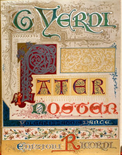 Frontespizio della partitura musicale di Pater noster di Giuseppe Verdi da Anonymous Anonymous