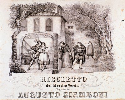 Frontespizio della partitura musicale dell