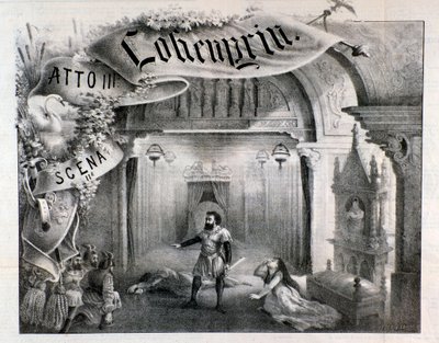 Illustrazione per la scena 2, atto III di Lohengrin, opera di Wagner da Anonymous Anonymous