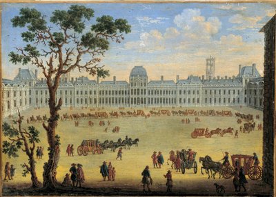 Veduta immaginaria del Palazzo e del Parco delle Tuileries. Dipinto anonimo (XVII secolo) da Anonymous Anonymous