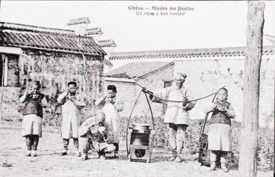 Missione dei gesuiti che fornisce pasti economici in Cina Fotografia dell