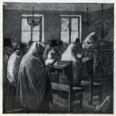 Feste ebraiche: fedeli durante la preghiera all