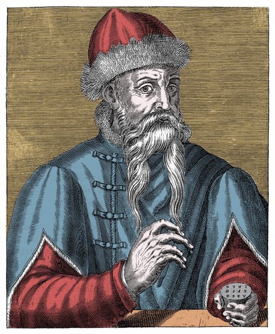 Johann Gutenberg, stampatore e orafo tedesco da Anonymous Anonymous