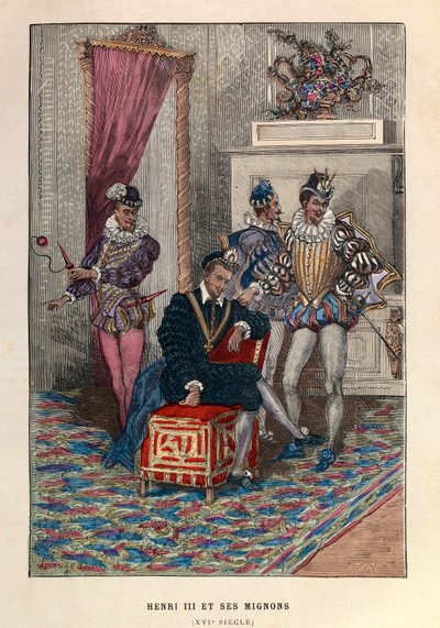 Re Enrico III (1551 - 1589) e i suoi Favoriti - Re Enrico III di Francia e i suoi favoriti da Anonymous Anonymous
