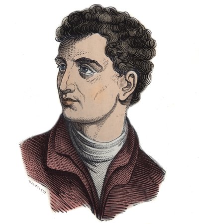 Leone Battista Alberti, matematico, architetto, pittore e scrittore italiano. Incisione da Anonymous Anonymous