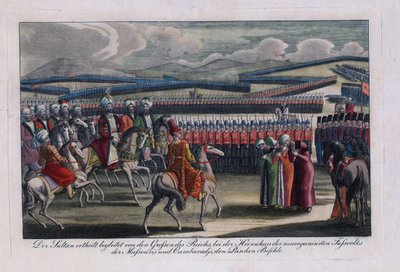 Il sultano ottomano Selim III (1761-1808) passa in rassegna la sua nuova fanteria da Anonymous Anonymous