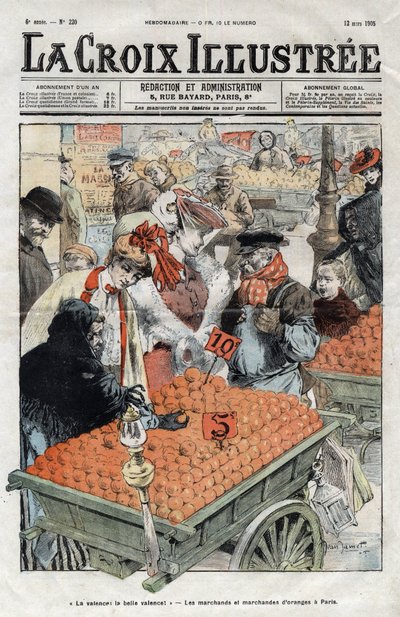 I venditori di arance (La valence) a Parigi nel 1905 - copertina di 