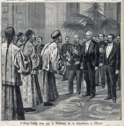 Li Hongzhang ricevuto dal Presidente della Repubblica Felix Faure (1841-1899) al Palazzo dell
