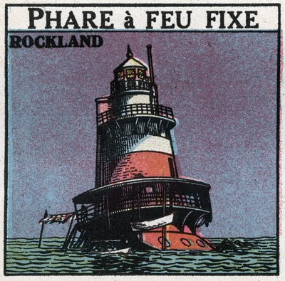 Segnali luminosi: faro di Rockland. Illustrazione anonima del 1925. Collezione privata da Anonymous Anonymous