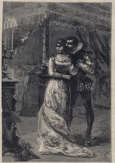 Lucrezia Borgia con il suo primo marito Giovanni Sforza d