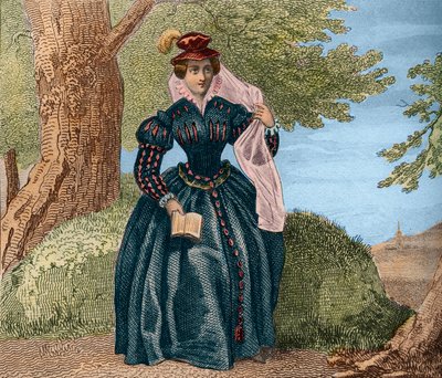 Maria Stuarda, Regina di Scozia (1542-1587). Incisione del 1859 in "Le Monde. Storia di tutti i popoli dai tempi più remoti ai giorni nostri" di M. E. de Lostalot-Bachoue. Collezione privata. da Anonymous Anonymous