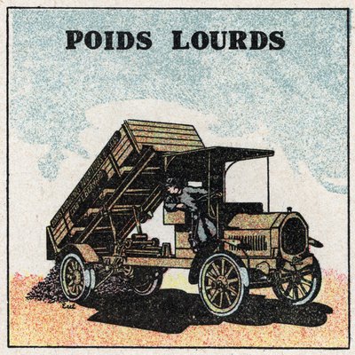 Trattamento meccanico: camion. Illustrazione anonima del 1925. Collezione privata. da Anonymous Anonymous