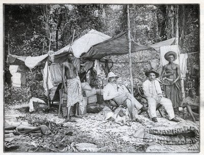 Missione del capitano francese Louis Gustave Binger: campo della missione in Afforenou, Costa d