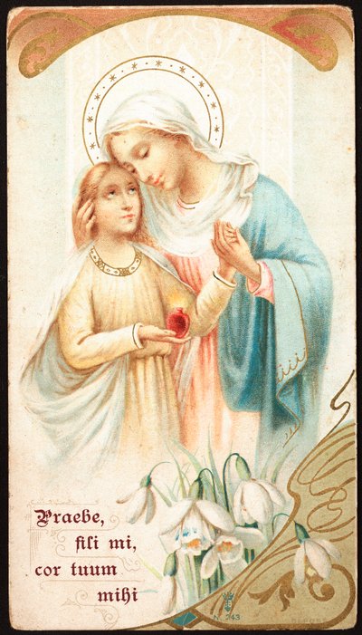 Figlio mio, dammi il tuo cuore. Immagine pia. XX secolo Collezione privata da Anonymous Anonymous