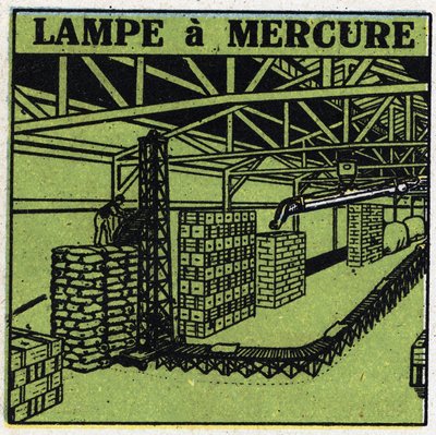 Nuove proprietà dei gas: lampada a mercurio. Illustrazione anonima del 1925. Collezione privata. da Anonymous Anonymous