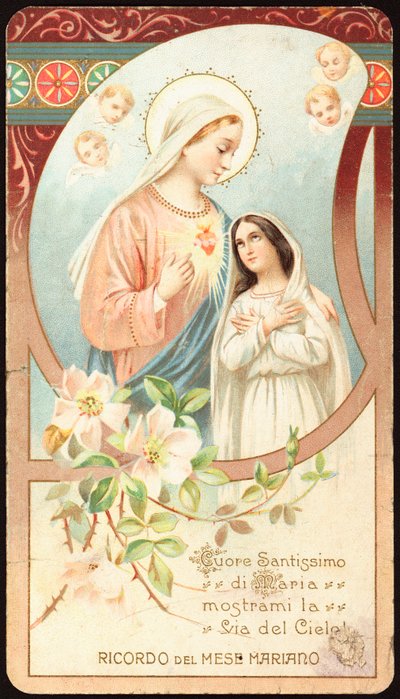 Nostra Signora che Protegge e Guida la Via al Paradiso. Immagine pia. XX secolo. Collezione privata da Anonymous Anonymous