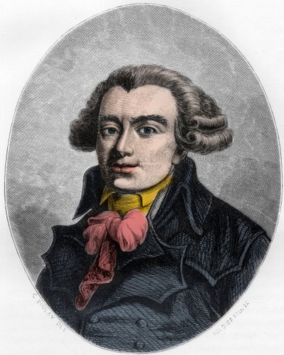 Ritratto di Pierre Victorien Vergniaud (1753-1793), politico francese Girondino - Incisione del 1863 in “The Red Book - Histoire De L
