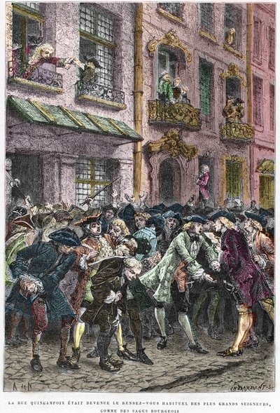 Parigi IV arrondissement - La rue Quincampoix nel 1720 all