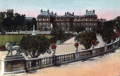Parigi: il Palais e il Jardin du Luxembourg. Fotografia del 1920 in "Album Artistico" della città di Parigi. Collezione privata. da Anonymous Anonymous
