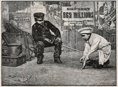 Part of Balls. Incisione della fine del XIX secolo. Collezione privata da Anonymous Anonymous