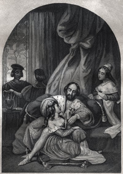 Paolo III (Papa dal 1534 al 1549) e la sua famiglia - Incisione del 1842 in 