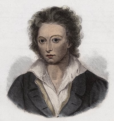 Percy Bysshe Shelley (1792-1822) poeta inglese da Anonymous Anonymous