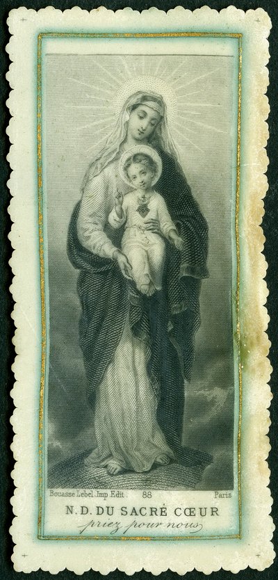 Immagine pia: Nostra Signora del Sacro Cuore (incisione) da Anonymous Anonymous