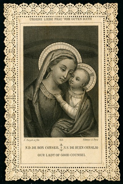 Immagine pia: Ritratto della Vergine Maria, Nostra Signora del Buon Consiglio da Anonymous Anonymous