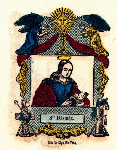 Immagine pia: Santa Desiderata. Incisione del XIX secolo Collezione privata da Anonymous Anonymous