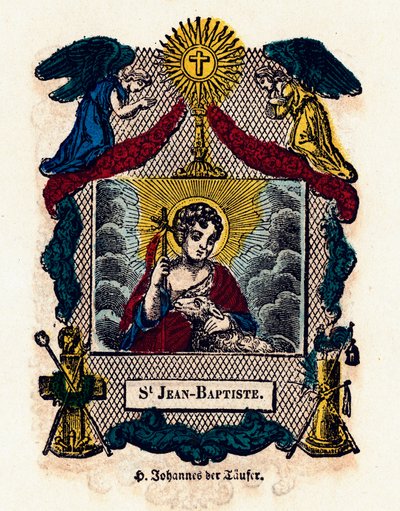 Immagine pia: San Giovanni Battista. Incisione del XIX secolo Collezione privata da Anonymous Anonymous
