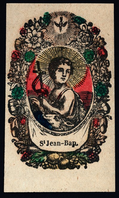 Immagine pia: San Giovanni Battista. Incisione del XIX secolo. Collezione privata da Anonymous Anonymous
