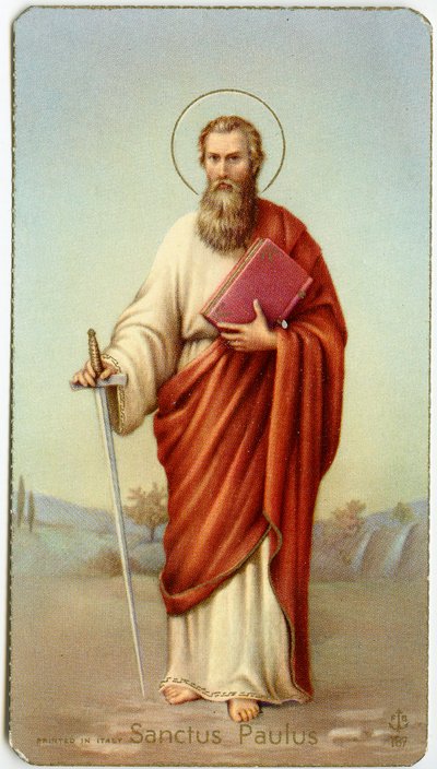 Immagine pia: San Paolo di Tarso (cromolitografia) da Anonymous Anonymous
