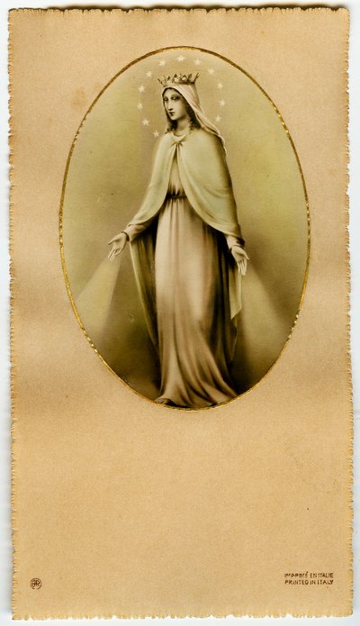 Immagine pia: La Vergine Maria da Anonymous Anonymous
