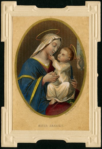 Immagine pia: Vergine Maria con Gesù da Anonymous Anonymous