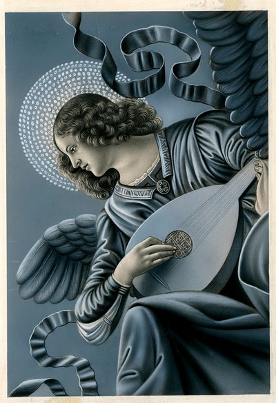 Immagine pia: un angelo musicista dopo l