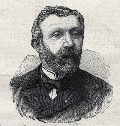 Ritratto di Alfred Mézières (1826-1915), storico letterario, giornalista e politico francese. Incisione in "Le Petit Parisien". da Anonymous Anonymous