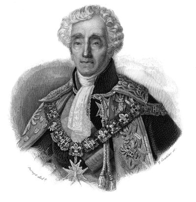 Ritratto di Ambroise Polycarpe La Rochefoucauld Doudeauville (Ambroise-Polycarpe La Rochefoucauld-Doudeauville) (1765-1841) in "Portraits et histoire des hommes utiles: hommes et femmes de tous pays et di tutte le condizioni, che hanno acquisito diritti al da Anonymous Anonymous
