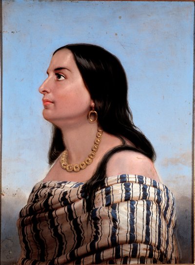 Ritratto di Anita Garibaldi, moglie di Giuseppe Garibaldi da Anonymous Anonymous