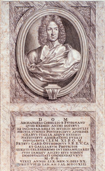 Ritratto di Arcangelo Corelli (1653-1713), compositore e violinista italiano da Anonymous Anonymous