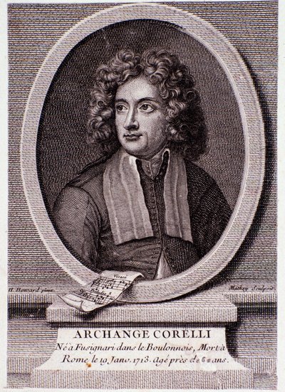 Ritratto di Arcangelo Corelli (incisione) da Anonymous Anonymous