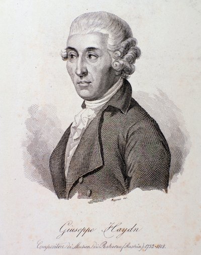 Ritratto del compositore austriaco Joseph Haydn (1732-1809) Incisione. XIX secolo Collezione privata da Anonymous Anonymous