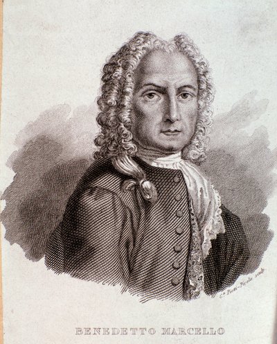 Ritratto di Benedetto Marcello (incisione) da Anonymous Anonymous