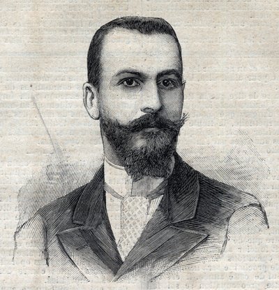 Ritratto di Casimir Maistre (1867-1957), esploratore francese in Africa. Incisione in "Le Petit Parisien" da Anonymous Anonymous