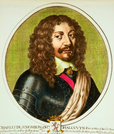 Ritratto di Charles de Schomberg (1601-1656) Duca di Halluin, pari e maresciallo di Francia sotto Luigi XIII, Collezione privata da Anonymous Anonymous