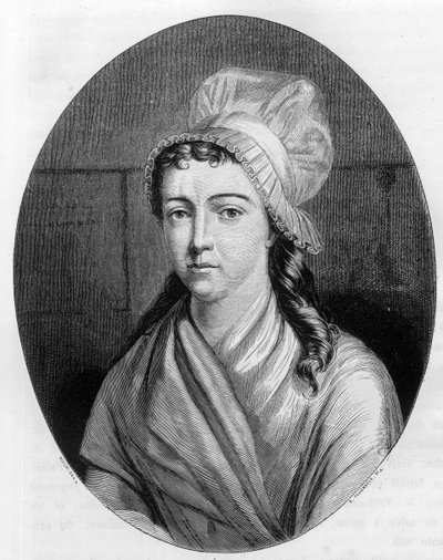 Ritratto di Charlotte Corday (1768 - 1793) - Incisione del 1863 in "Le Livre Rouge - Histoire De L