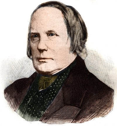 Ritratto di Edgar Quinet (1803-1875) scrittore e storico francese. Incisione in "Le Petit Parisien" da Anonymous Anonymous